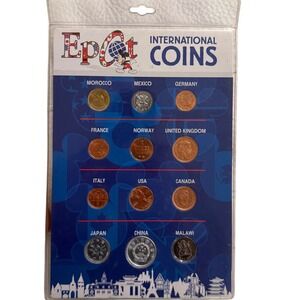 Disney EPCOT‎ International Coins Souvenir Set Sealed World Showcase Collectible